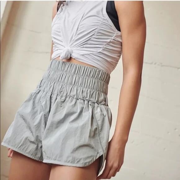 Free People Movement The Way Home Shorts in Silver Gray Size Large Gently Used - Picture 1 of 6